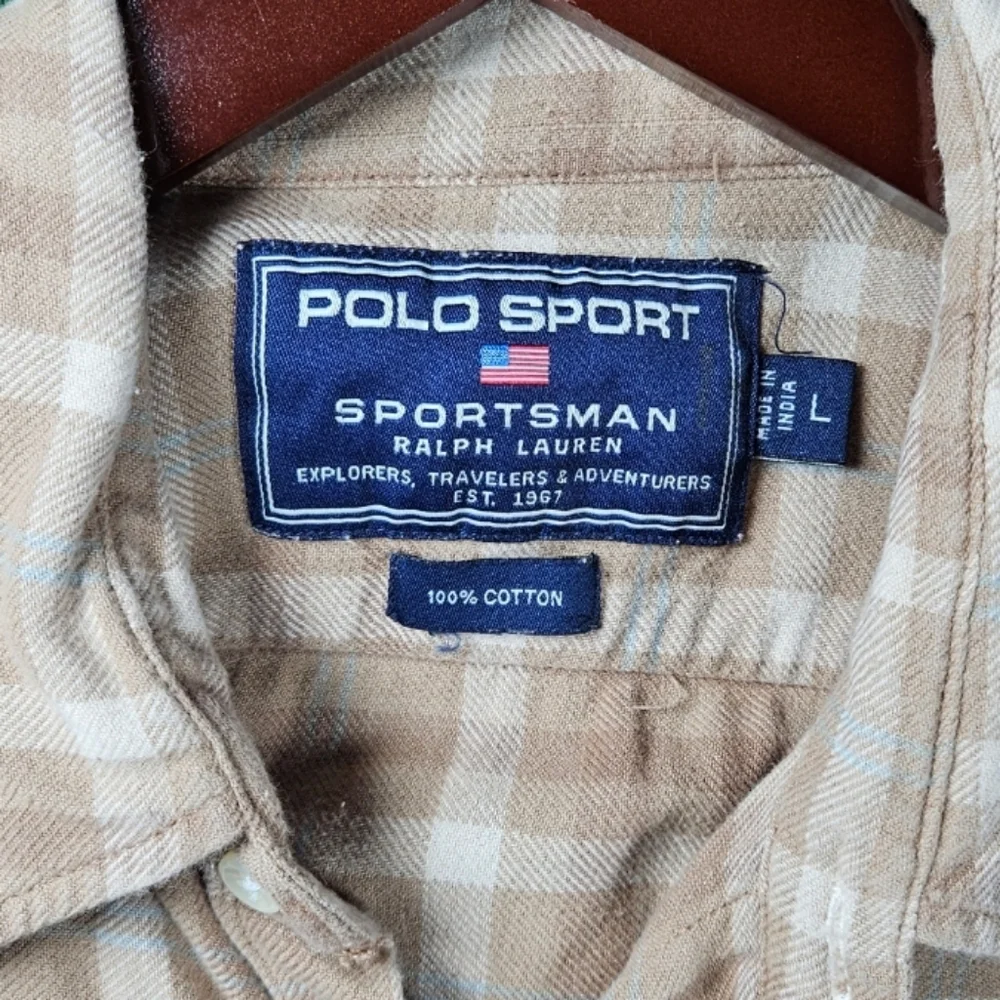Vintage Ralph Lauren Polo Sport Sportsman Flannel Button Down / Mens Size Large - Picture 9 of 11